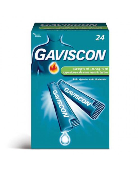 GAVISCON*24BUST 500+267MG/10ML - farmaciaverde.it