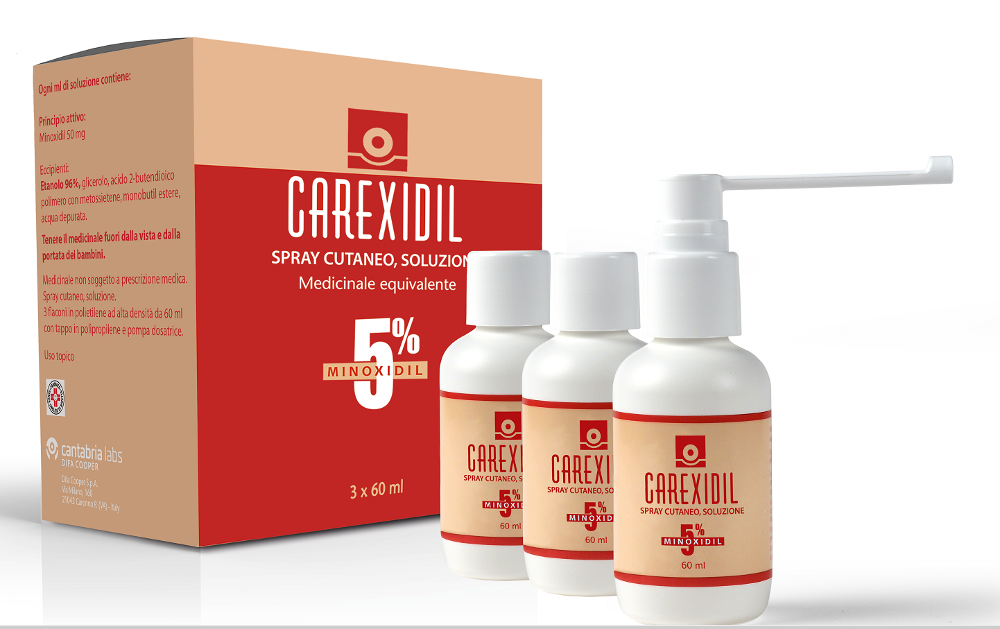 CAREXIDIL*3FL SOLUZ CUT 60ML5% - farmaciaverde.it