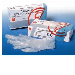 GUANTO IN VINILE SOFT MISURA PICCOLA PER ESPLORAZIONI ESAMINAZIONI TERAPIA E LABORATORIO MASSIMO COMFORT ED ELEVATA SENSIBILITA' TATTILE 100 PEZZI - farmaciaverde.it