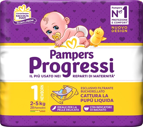 PAMPERS PROGRESSI NEWBORN PANNOLINO 1 2-5KG 28 PEZZI - farmaciaverde.it