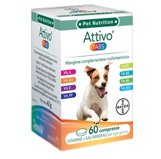 ATTIVO TABS ASTUCCIO DA 60 COMPRESSE ALTAMENTE APPETIBILI - farmaciaverde.it