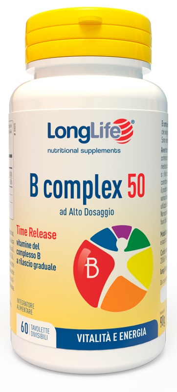 LONGLIFE B COMPLEX 50 RILASCIO GRADUALE 60 TAVOLETTE DIVISIBILI - farmaciaverde.it