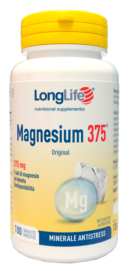 LONGLIFE MAGNESIUM 375 ORIGINAL 375 MG 100 TAVOLETTE - farmaciaverde.it