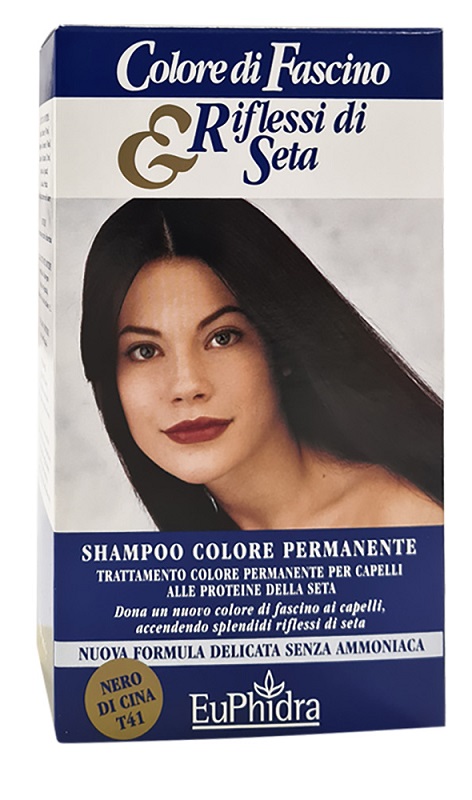 EUPHIDRA COLORE DI FASCINO & RIFLESSI DI SETA SHAMPOO COLORE PERMANENTE 41 NERO DI CINA 120 ML - farmaciaverde.it