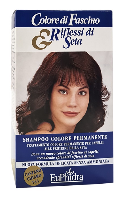 EUPHIDRA COLORE DI FASCINO & RIFLESSI DI SETA SHAMPOO COLORE PERMANENTE 45 CASTANO CHIARO 120 ML - farmaciaverde.it