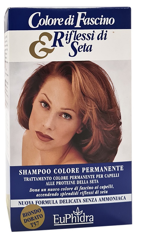 EUPHIDRA COLORE DI FASCINO & RIFLESSI DI SETA SHAMPOO COLORE PERMANENTE 57 BIONDO DORATO 120 ML - farmaciaverde.it