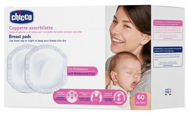 CHICCO COPPETTA ASSORBILATTE ANTIBATTERICA 60 PEZZI - farmaciaverde.it