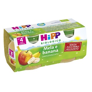 HIPP BIO FRUTTA GRATTUGGIATA MELA BANANA 4X100 G - farmaciaverde.it