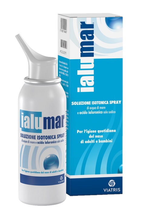 SOLUZIONE ISOTONICA SPRAY DI ACQUA DI MARE ACIDO IALURONICO SALE SODICO PER IGIENE NASO ADULTI E BAMBINI 100ML - farmaciaverde.it