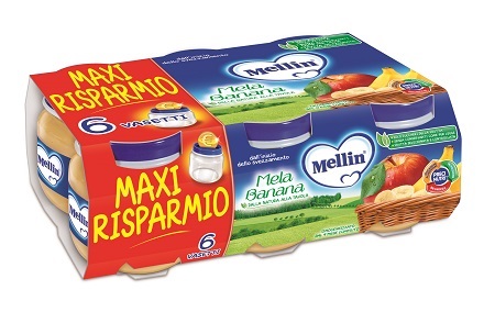MELLIN OMOGENEIZZATO MELA BANANA 100 G 6 PEZZI - farmaciaverde.it