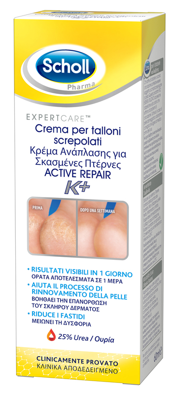 SCHOLL CREMA TALLONI ACTIVE REPAIR K+ 60 ML - farmaciaverde.it