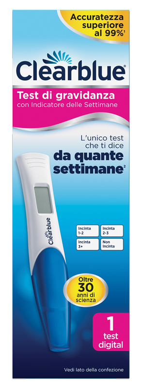 TEST DI GRAVIDANZA CLEARBLUE CON INDICATORE DELLE SETTIMANE 1 PEZZO - farmaciaverde.it