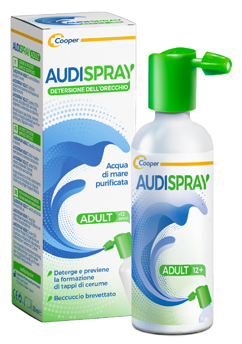AUDISPRAY ADULT SOLUZIONE DI ACQUA DI MARE IPERTONICA SPRAY SENZA GAS DETERSIONE ORECCHIO 50 ML - farmaciaverde.it