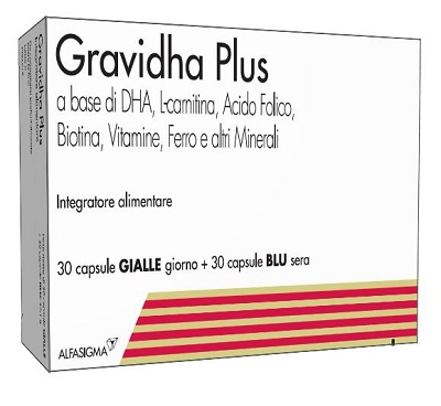 GRAVIDHA PLUS 30 CAPSULE GIALLE GIORNO + 30 CAPSULE BLU SERA - farmaciaverde.it