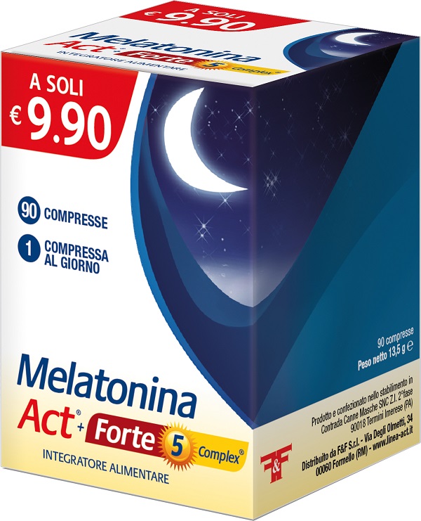 MELATONINA ACT+FORTE 5 COMPLEX 90 COMPRESSE - farmaciaverde.it