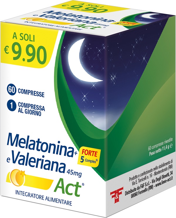 MELATONINA+FORTE 5 COMPLEX E VALERIANA ACT 60 COMPRESSE - farmaciaverde.it