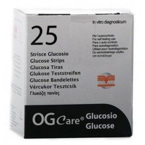 STRISCE MISURAZIONE GLICEMIA OGCARE 25 PEZZI - farmaciaverde.it