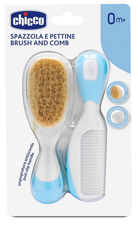 CHICCO SPAZZOLA + PETTINE AZZURRO - farmaciaverde.it