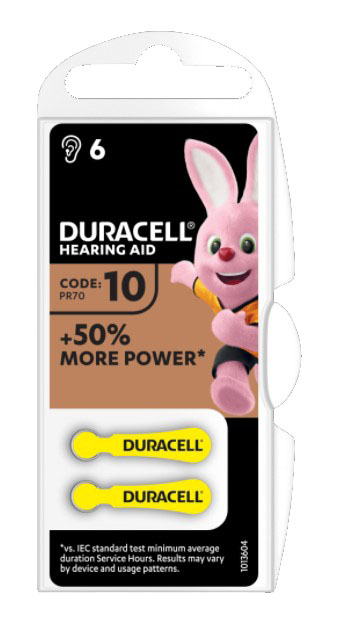 DURACELL ACTIVAIR HEARING AID EASY TAB 10 GIALLO BATTERIA PER APPARECCHIO ACUSTICO 6 PEZZI - farmaciaverde.it