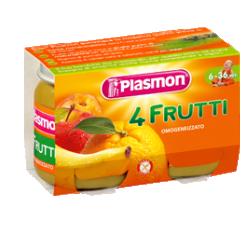 PLASMON OMOGENEIZZATO 4 FRUTTI 2 X 104 G - farmaciaverde.it