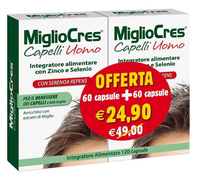 MIGLIOCRES UOMO 60+60 CAPSULE PROMO - farmaciaverde.it