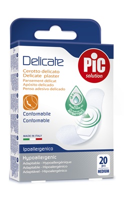 CEROTTO PIC DELICATE 19X72 MM ANTIBATTERICO 20 PEZZI - farmaciaverde.it
