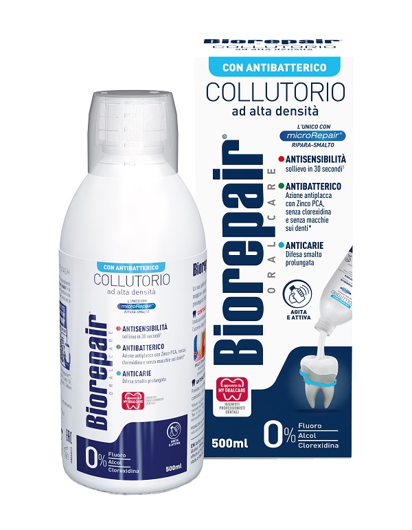 BIOREPAIR ORAL CARE COLLUTORIO ALTA INTENSITA' 3IN1 ANTISENSIBILITA', ANTIBATTERICO, ANTICARIE 500 ML - farmaciaverde.it