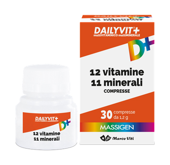 MASSIGEN DAILYVIT 12 VITAMINE 11 MINERALI 30 COMPRESSE RIVESTITE - farmaciaverde.it