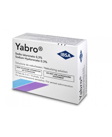 YABRO 10 FIALE 3ML ACIDO IALURONICO 0,3% SOLUZIONE PER NEBULIZZATORE - farmaciaverde.it