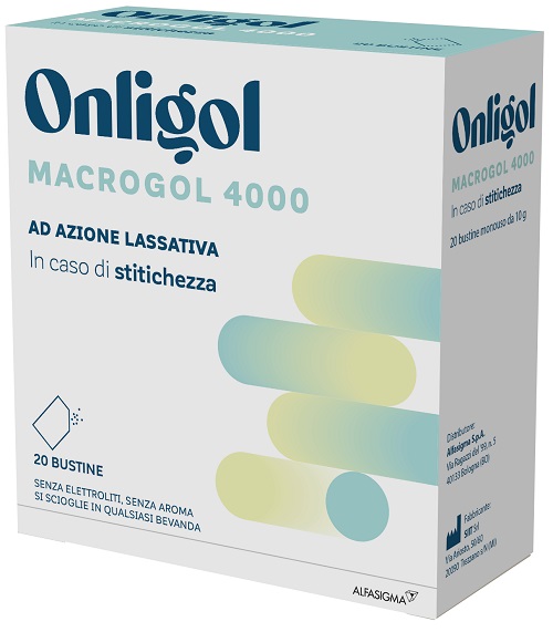 ONLIGOL MACROGOL 4000 20 BUSTINE 10 G SENZA ZUCCHERO - farmaciaverde.it