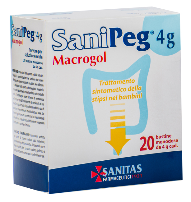 SANIPEG MACROGOL POLVERE PER SOLUZIONE ORALE 20 BUSTINE DA 4 G - farmaciaverde.it