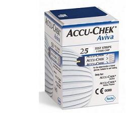 STRISCE MISURAZIONE GLICEMIA ACCU-CHEK AVIVA BRK RETAIL 25 PEZZI - farmaciaverde.it