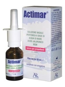 ACTIMAR SOLUZIONE NASALE SPRAY SALINA 3% CON ACIDO IALURONICO + MSM 20 ML CON EROGATORE - farmaciaverde.it