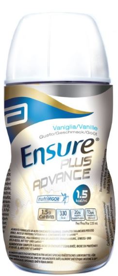 ENSURE PLUS ADVANCE VANIGLIA 4 BOTTIGLIE DA 220 ML - farmaciaverde.it