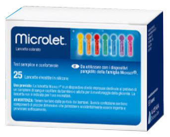 LANCETTE PUNGIDITO PER DISPOSITIVO MICROLET 25 PEZZI - farmaciaverde.it