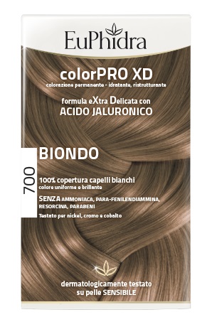 EUPHIDRA COLORPRO XD 700 BIONDO GEL COLORANTE CAPELLI IN FLACONE + ATTIVANTE + BALSAMO + GUANTI - farmaciaverde.it