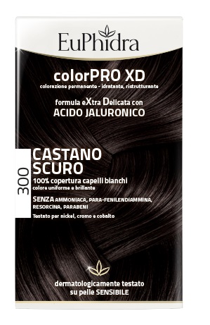 EUPHIDRA COLORPRO XD 300 CASTANO SCURO GEL COLORANTE CAPELLI IN FLACONE + ATTIVANTE + BALSAMO + GUANTI - farmaciaverde.it