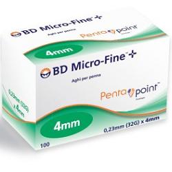 AGO PER PENNA DA INSULINA BD MICROFINE PENTAPOINT GAUGE 32 4 MM 100 PEZZI - farmaciaverde.it