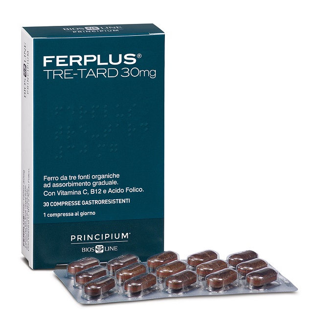PRINCIPIUM FERPLUS TRE RETARD 30MG 30 COMPRESSE GASTRORESISTENTI - farmaciaverde.it
