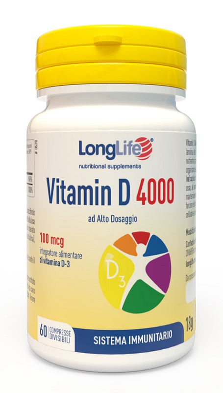LONGLIFE VITAMIN D 4000UI 60 COMPRESSE DIVISIBILI - farmaciaverde.it