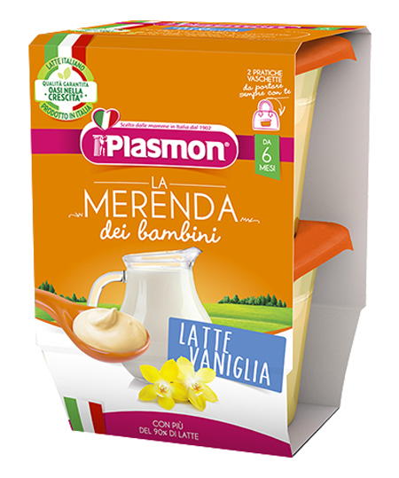 PLASMON LA MERENDA DEI BAMBINI MERENDE LATTE VANIGLIA ASETTICO 2 X 120 G - farmaciaverde.it