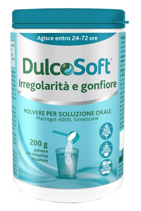DULCOSOFT IRREGOLARITA' E GONFIORE POLVERE SOLUBILE 200 G - farmaciaverde.it