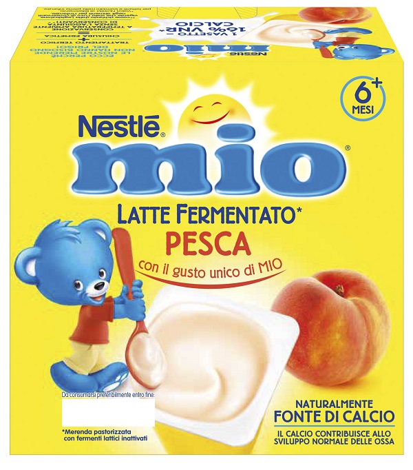 MIO MERENDA LATTE FERMENTATO PESCA 4X100 G - farmaciaverde.it