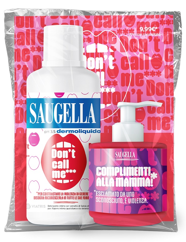 SAUGELLA BUNDLE DERMOLIQUIDO DON'T CALL ME 1 SAUGELLA DERMOLIQUIDO 500 ML CON ETICHETTA EDIZIONE LIMITATA + 1 MINISIZE SAMPLE CON PUMP 150 ML - farmaciaverde.it