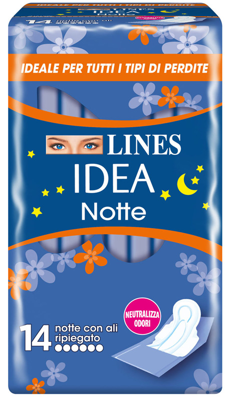 LINES IDEA NOTTE CON ALI RIPIEGATE 14 PEZZI - farmaciaverde.it