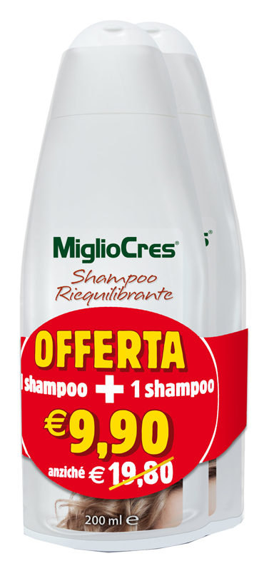 MIGLIOCRES SHAMPOO RIEQUILIBRANTE BIPACK 200 ML - farmaciaverde.it