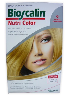 BIOSCALIN NUTRI COLOR 9 BIONDO CHIARISSIMO SINCROB 124 ML - farmaciaverde.it