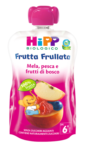 HIPP BIO FRUTTA FRULLATA MELA PESCA FRUTTI DI BOSCO 90 G - farmaciaverde.it