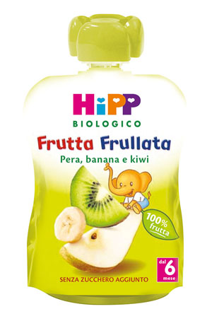 HIPP BIO FRUTTA FRULLATA PERA BANANA KIWI 90 G - farmaciaverde.it