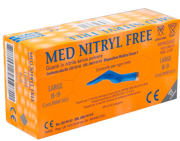 GUANTI NITRILE SENZA POLVERE LARGE 100 PEZZI GAMMADIS - farmaciaverde.it